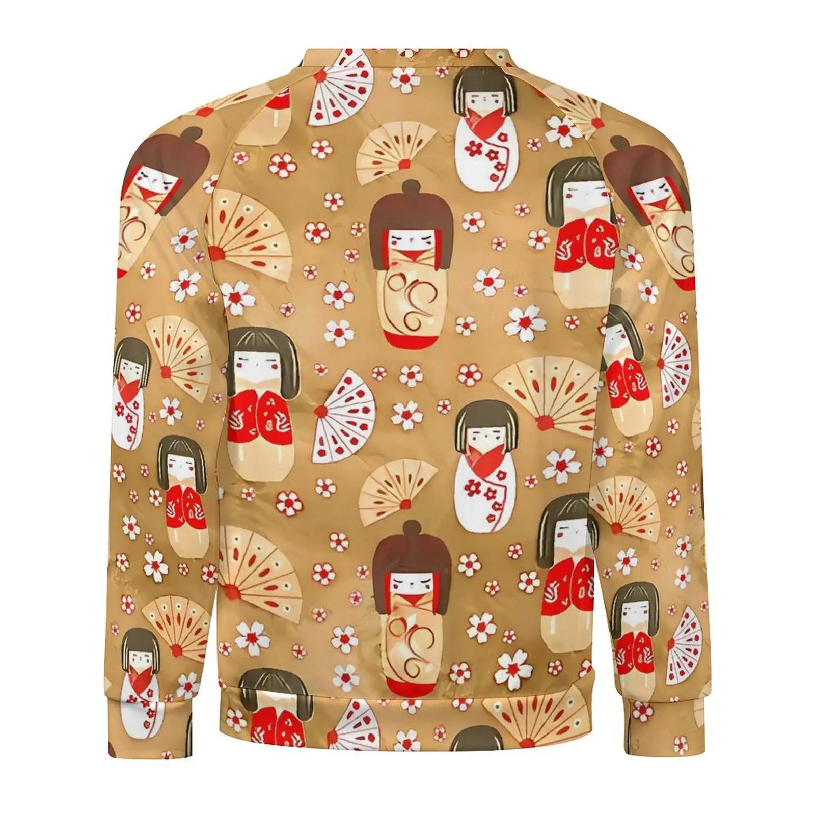 Kawaii японские куклы уличная одежда толстовки зимняя верхняя с рисунком Kokeshi
