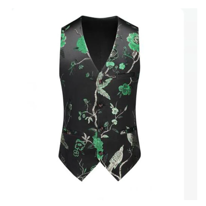 MH100 Осенний новый мужской костюм жилет корейская версия облегающий резной в