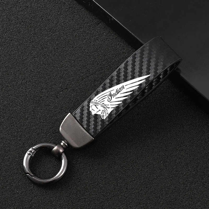 

High-Grade Leather motorcycle KeyChain for indian scout motorcycle gndian FTR super chief Springfield Chieftain Challenger