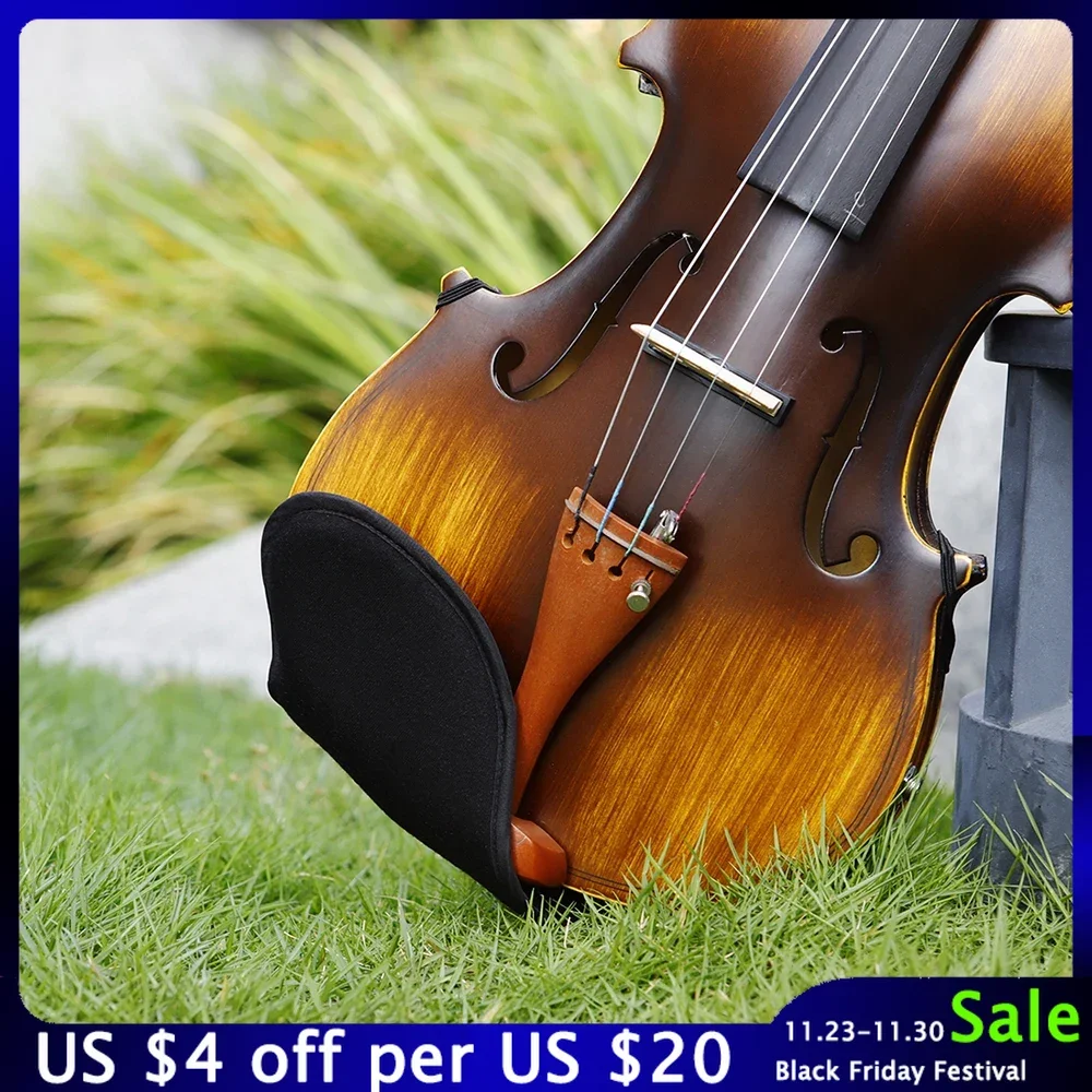 

M MBAT 4/4 1/8 Violin Chin Cotton Shoulder Rest String Instrument Accessories Fiddle Flannel Shoulder Pad Sponge Protector Cover