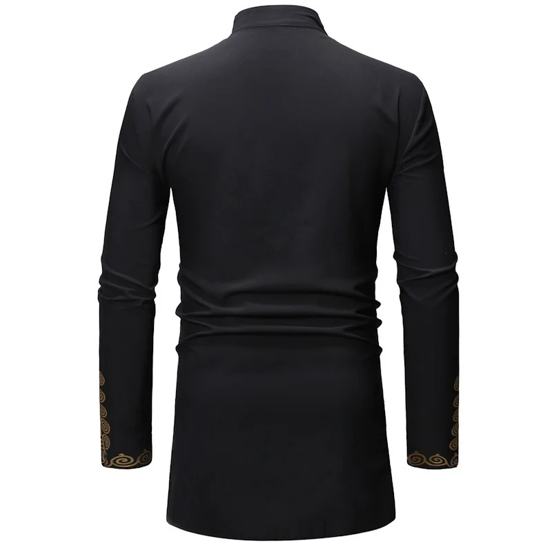 Muslim Black African Dashiki Men 2 Piece Set Print Shirts and Pants Spring Tops Dubai Male Streetwear Afrian Islamic Pakistan