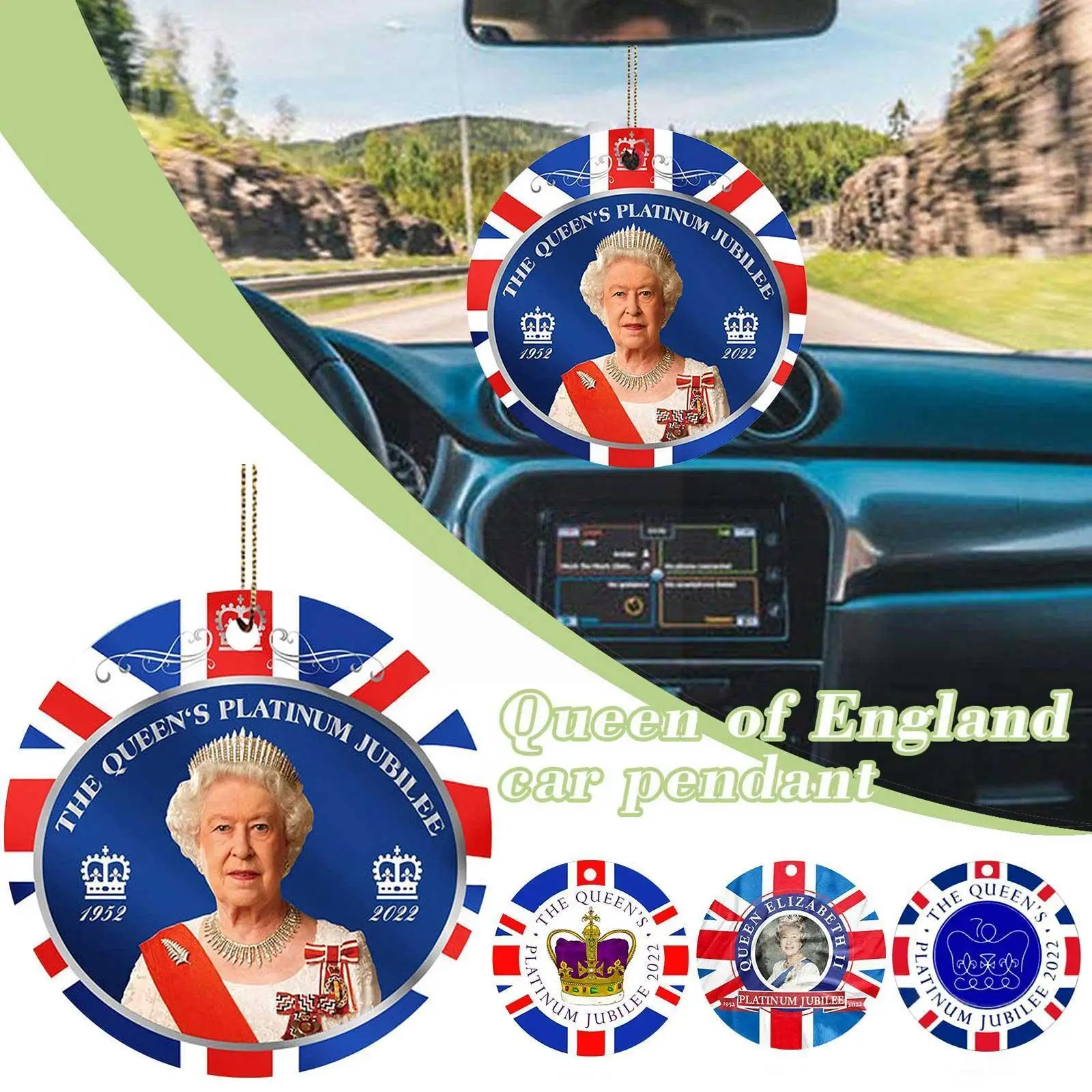 

Queen Of Car Pendant Queen's Jubilee 2022 Theme Celebratio Diy E3t8