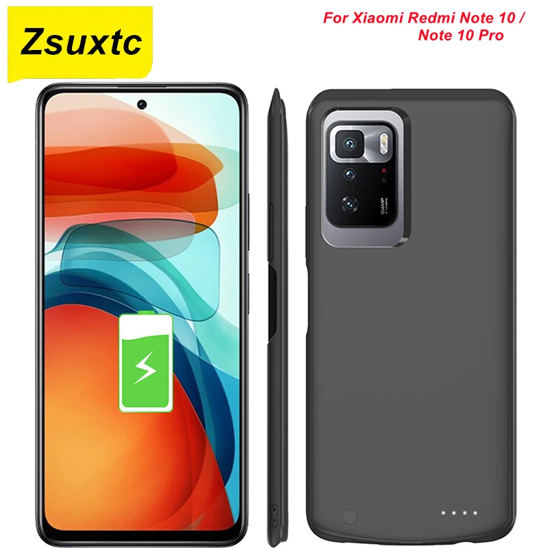 

6800Mah Battery Charger Case For Xiaomi Redmi Note 10 Power Case Redmi Note10 Pro Bank For Xiaomi Redmi Note 10 Pro Battery Case