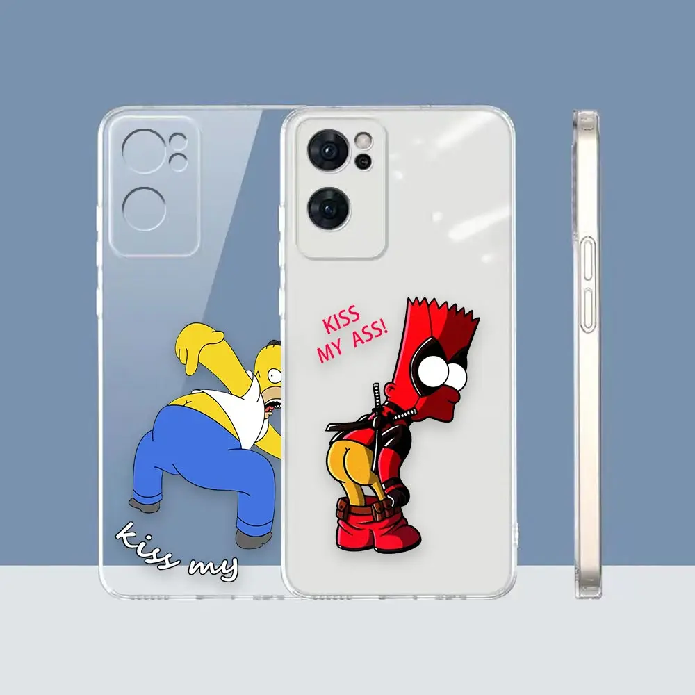 

Clear Case Cover For OPPO RENO 7 6 4 4F F21 7 6 6Z 5 5F 3 Funda 2Z FIND X5 X X3 PRO LITE 5G 4G Case Para Funny Anime S-Simpsons