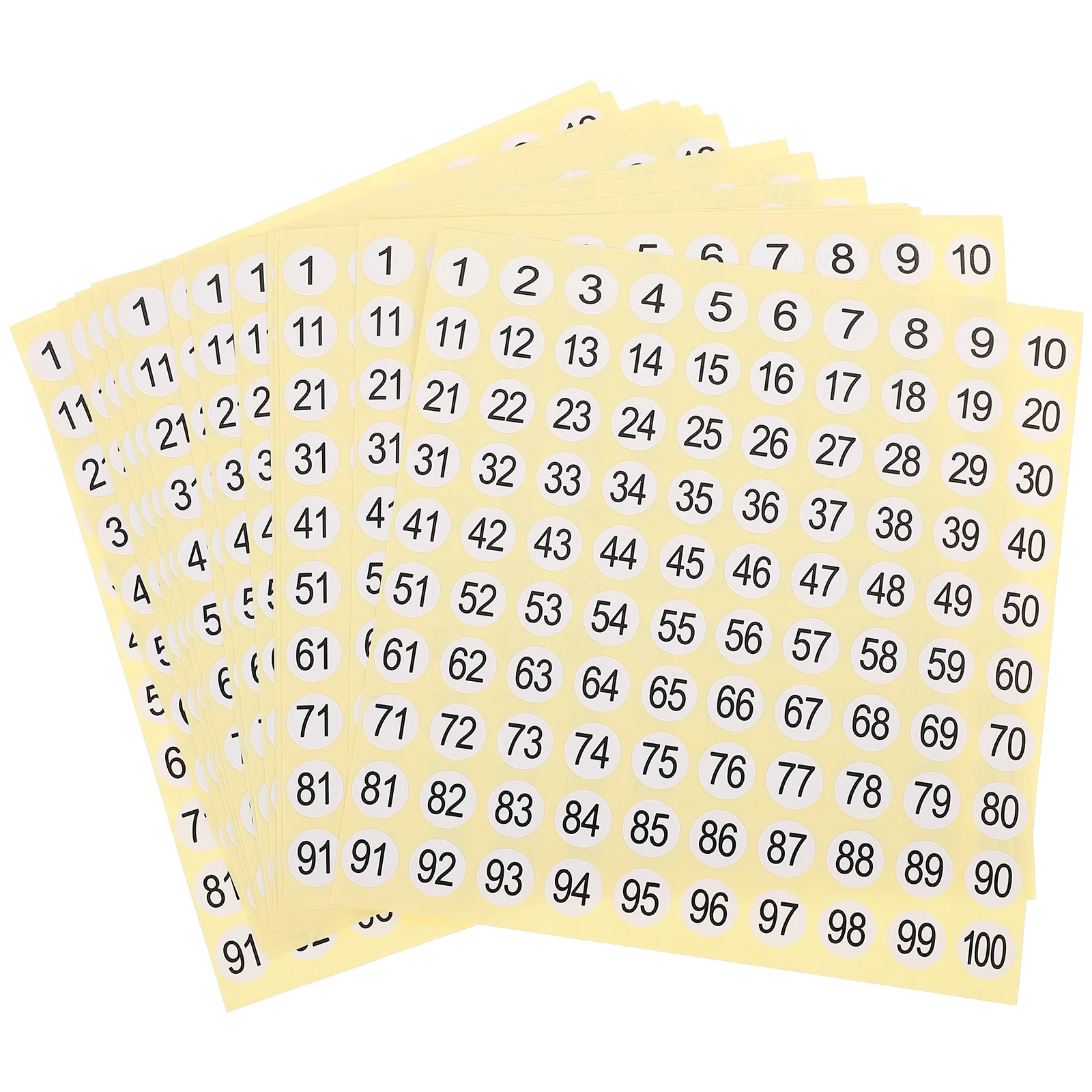 

15 Sheets Clothes Labels Digital Stickers Numbered Round Clothing Size Classification Marking Adhesive Office