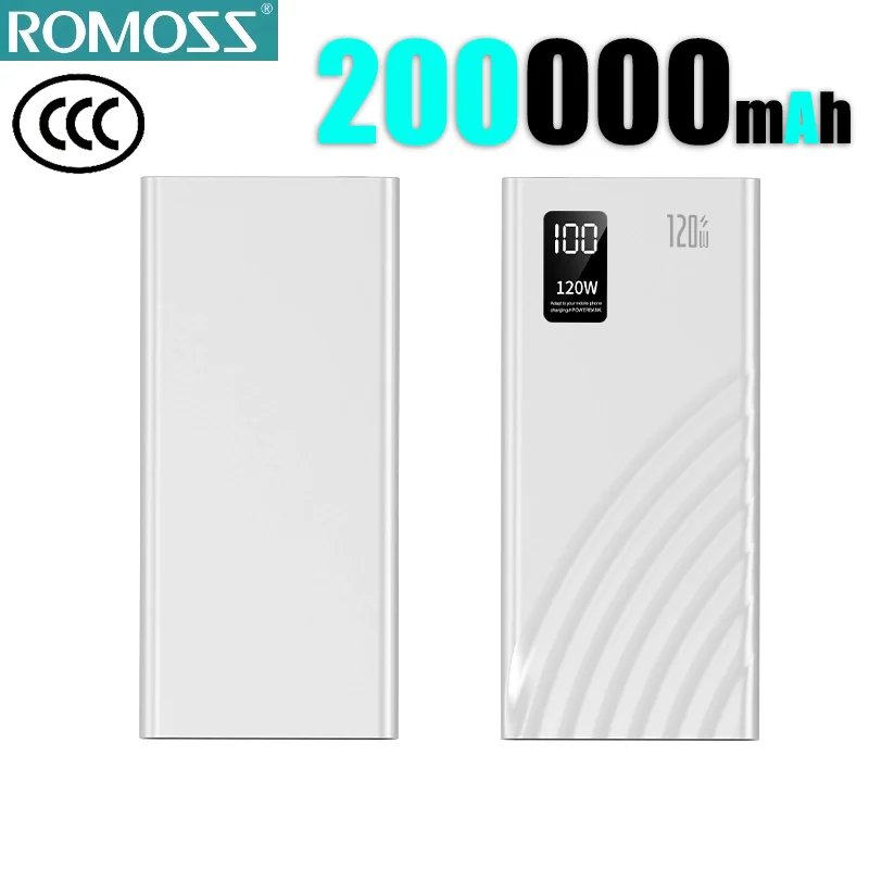 

ROMOSS 120 Вт сверхбыстрая зарядка CCC сертификация Power Bank 500000 мАч внешний аккумулятор большой емкости для iPhone Android НОВЫЙ