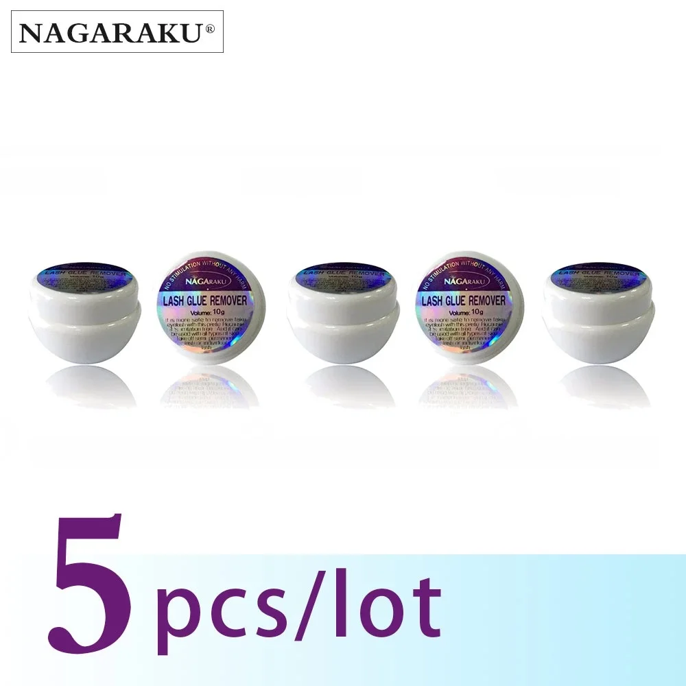 

NAGARAKU Makeup Eyelash Extension Glue Remover Magnetic Eyelashes 10g 5pcs set Fast Safe Eyelashes Glue Remover Non Iirritation