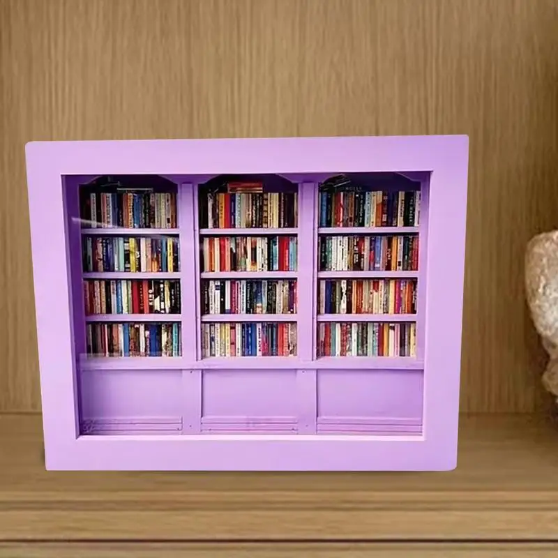 Маленькая книжная полка деревянный карманный книжный шкаф ручной работы