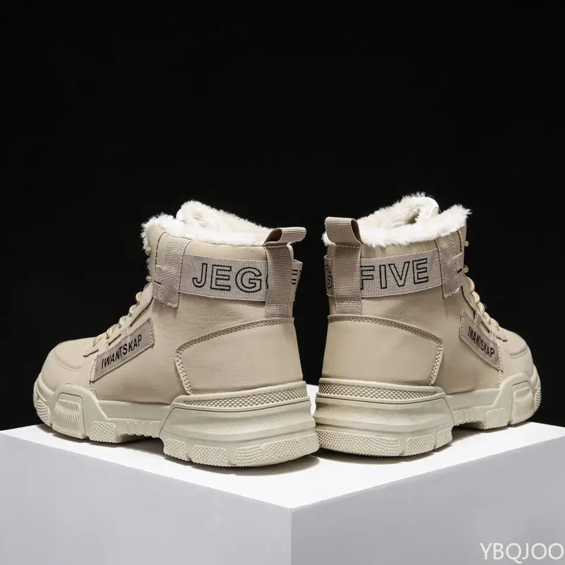 Ankle boots men snow boots winter warm Lace-up men shoes 2022 new fashion flock plush winter boots men shoe plus size 3 Ankle boots men snow boots winter warm Lace-up men shoes 2022 new fashion flock plush winter boots men shoe plus size 3