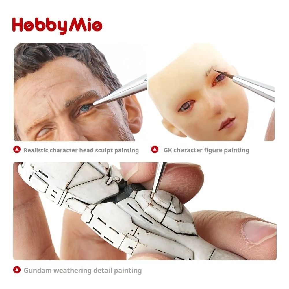 Фото Кисть Hobby Mio Ultra Fine Pro для детализированной росписи моделей Gunpla, GK, аниме-фигурок, DIY, инструменты для покраски и эффектов состаривания масштабных моделей №4