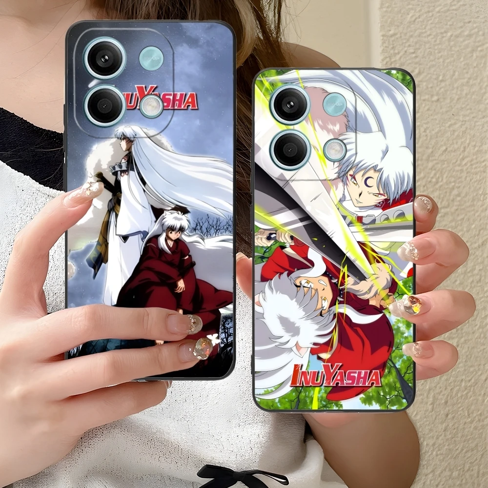 Чехол для мобильного телефона Inuyasha Sesshoumaru Xiaomi Redmi 14 13 13C 12 12C 10 10C A1 A2 A3 Plus 5G черный