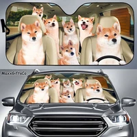 shiba inu car sun shade shiba inu windshield dogs family sunshade dogs car accessories car decoration gift for father