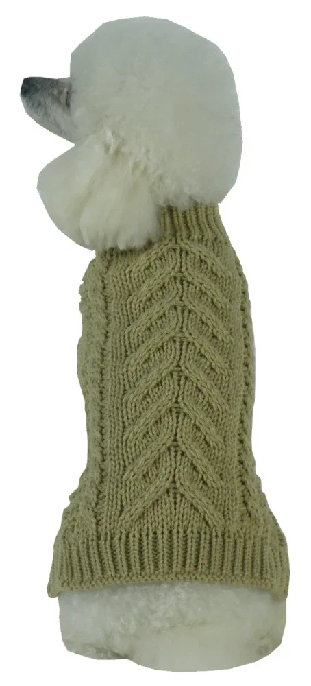 

2022Swivel-Swirl Heavy Cable Knitted Fashion Designer Dog Sweater