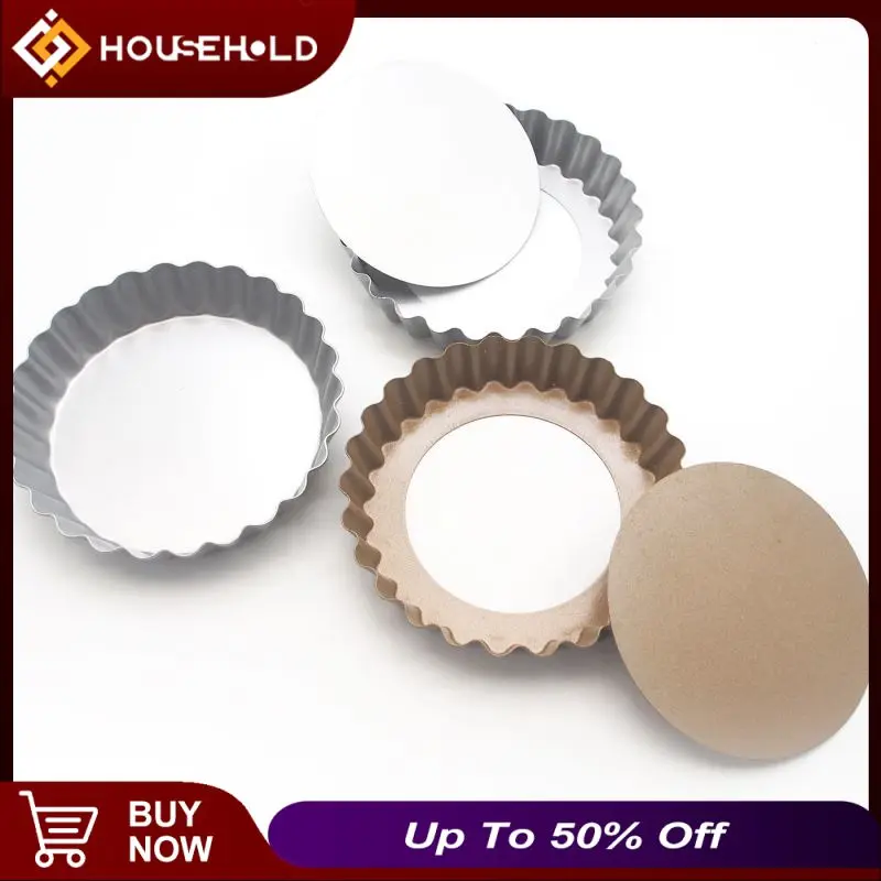 

1PC Pizza Baking Pan French Fruit Tart Pie Cake Open Bottom Non-stick Cup Carbon Steel Baking Pan Kitchen Tool Baking Supplies