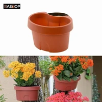 Unique Design Gutter Downspout Garden Flower Planting Pot for Drain Pipe Adjustable Wall Hanging Basket Tubs Planter for Tree