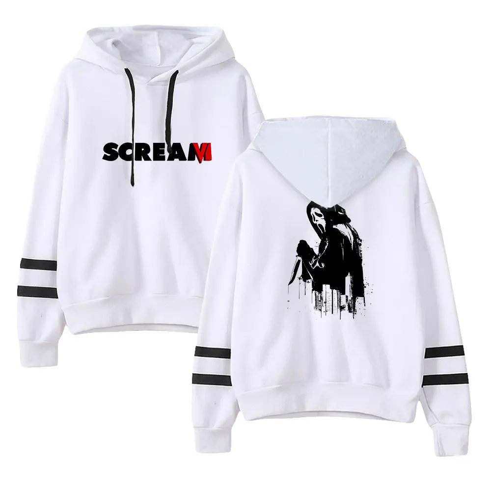 

Scream VI 2023 Thriller Movie Pocketless Parallel Bars Sleeve Sweatshirts Men Women's Hoodie 2023 New Horror Unisex Clothes