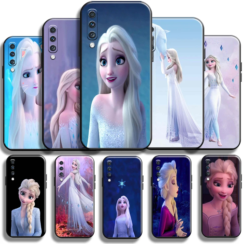 

Cute Pretty Frozen Elsa Anna For Samsung Galaxy A70 Phone Case TPU Carcasa Funda Full Protection Shell Coque Black Shockproof