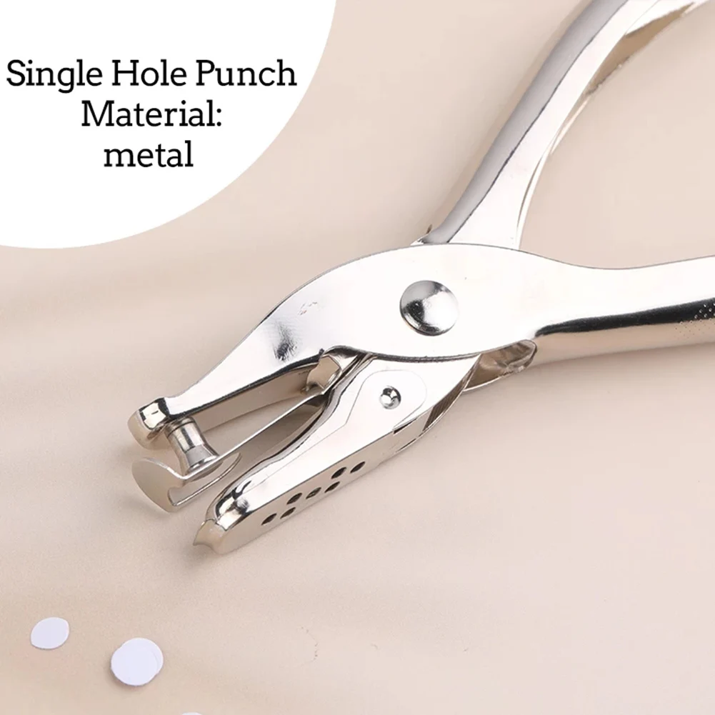 

6mm Pore Diameter Punch Plier Paper Single Round Hole Puncher School Office Stationery Scrapbooking Loose-Leaf Paper Cutter Tool