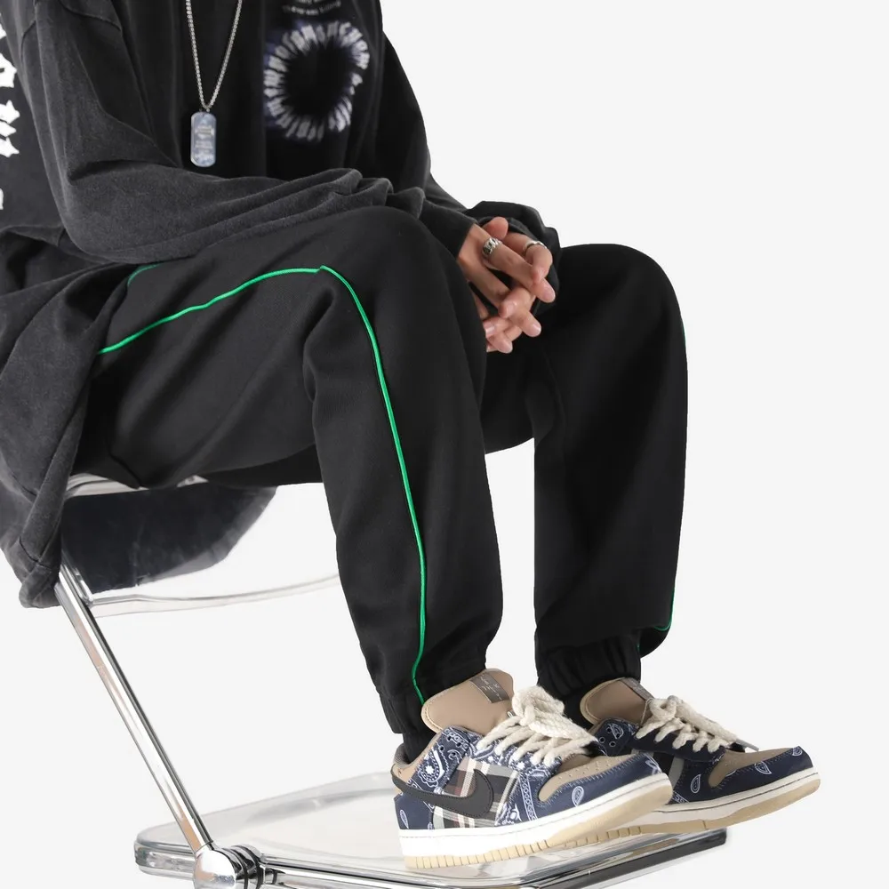 

Drawstring Elastic Men's Cargo Pants Flexible Black Sweatpants for Men Women Oversize Streetwear Joggers Track Pants Winter 2022