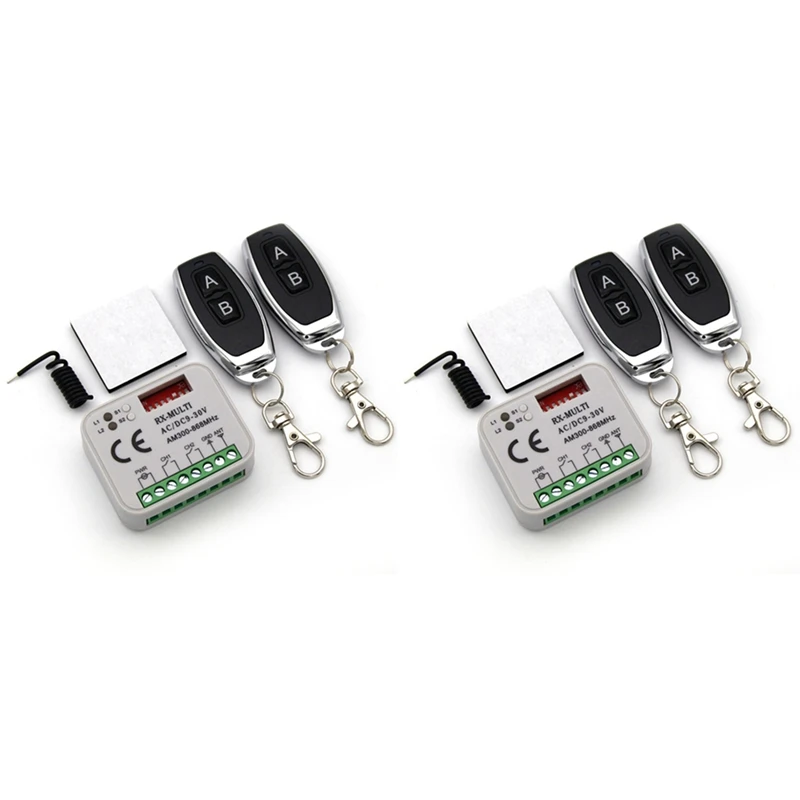 

2X Универсальный 300-868 МГц RX-многочастотный приемник переменного/постоянного тока 9-30 в для управления гаражными воротами передатчик управления