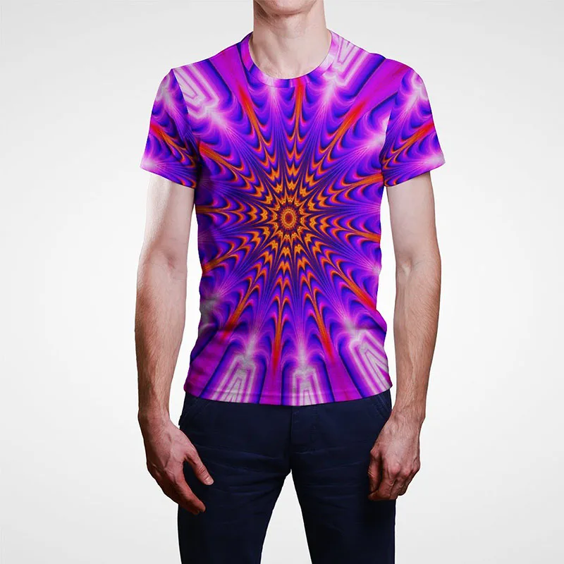 

Abstract Colorful Vortex Casual 3D Printed T Shirts Summer Men Women Clothing Short Sleeve Oversized T-shirt Trend Funny Tee Top