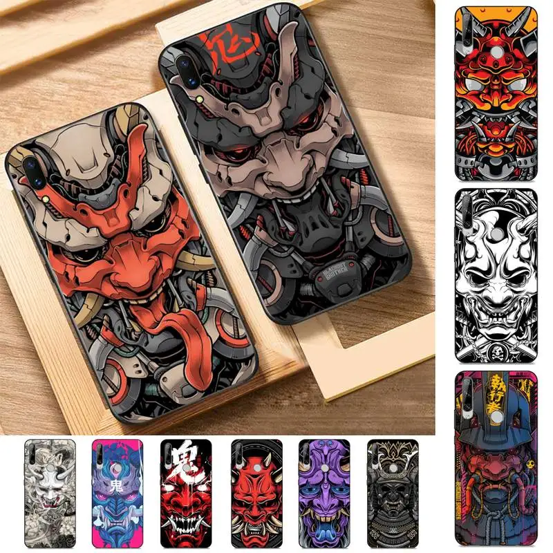 

Samurai Oni Mask Phone Case for Huawei Y 6 9 7 5 8s prime 2019 2018 enjoy 7 plus