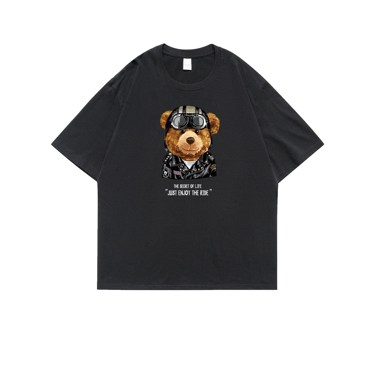 Мужская футболка в стиле хип-хоп с рисунком медведя