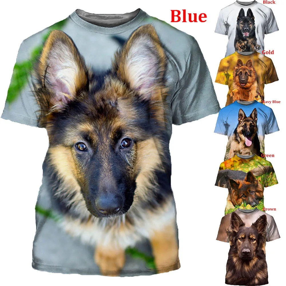 

Unisex Funny Dog 3D Printed Cute T Shirt German Shepherd Graphic Tees tops