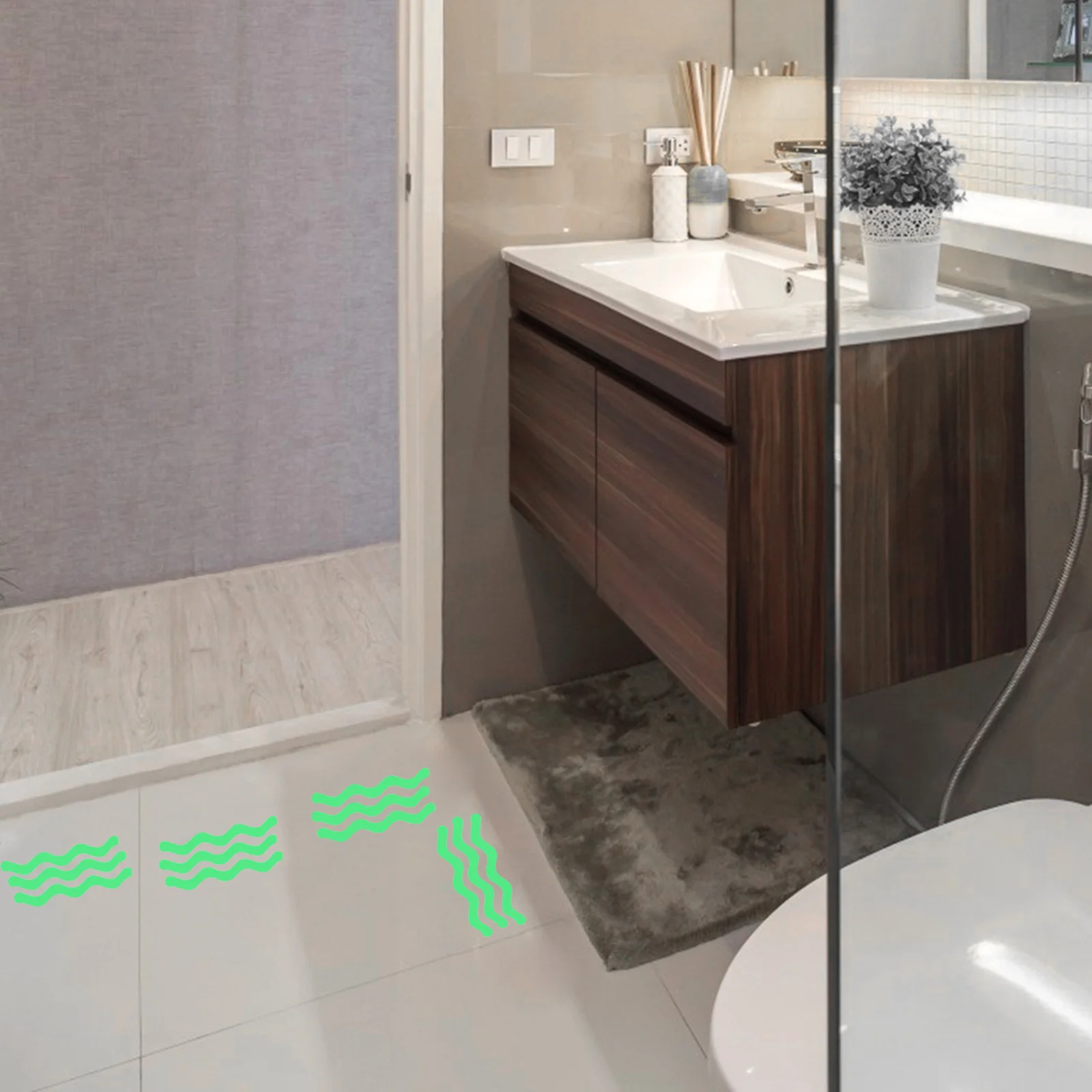 

5x Bathroom Sticker Bathroom Stickers Anti-skid Sticker Ground Stickers Bathroom Anti-skid Decals Decals For Bathroom for Home