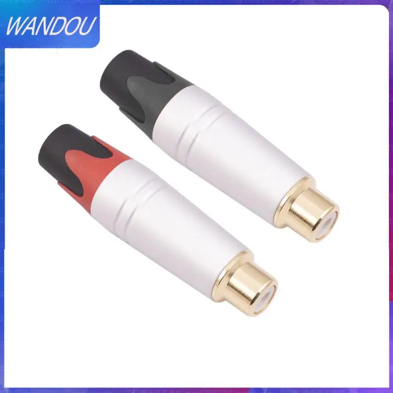 

Silvery White Durable Black Rca Female Head Good Contact Female Welding Plug Gold-plated Rca Female Head Computer Accessories