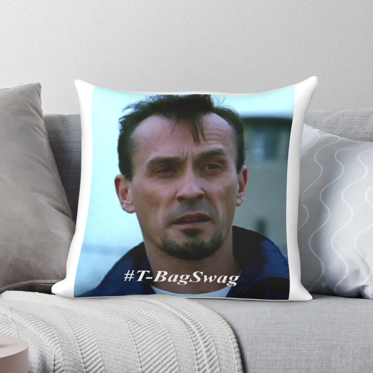 

T-Bag Swag наволочка для подушки из полиэстера и льна, бархатная наволочка с принтом на молнии, декоративная наволочка для подушки, наволочка для постельного белья