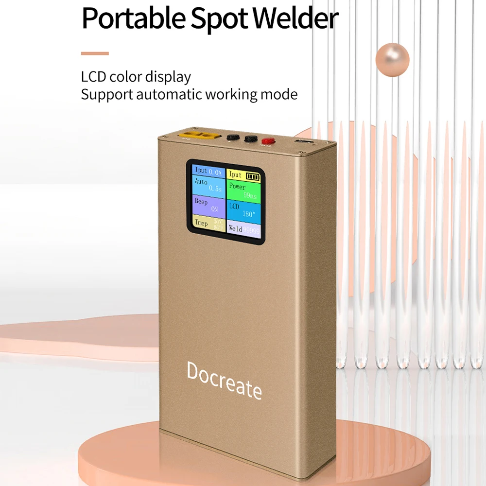 Portable Spot Welder Adjustable Mini Spot Welding Machine for 18650/26650/32650 Battery Automatic Spot Welder Automatic Tool Kit