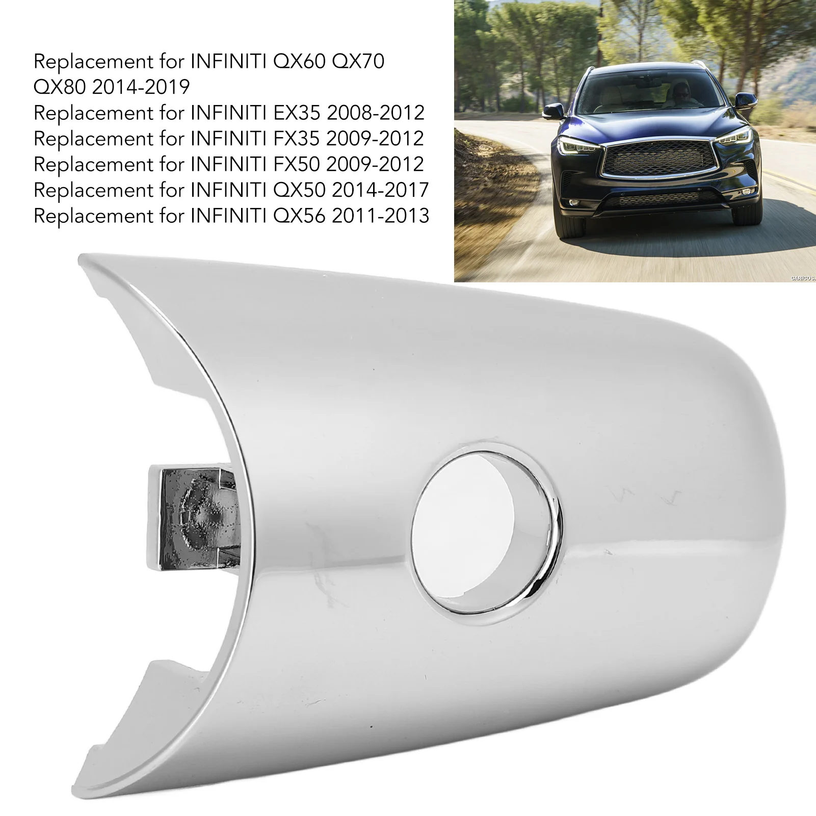 80646-1BA0A OEM Стандартная крышка ручки передней левой двери Хромированная дверной