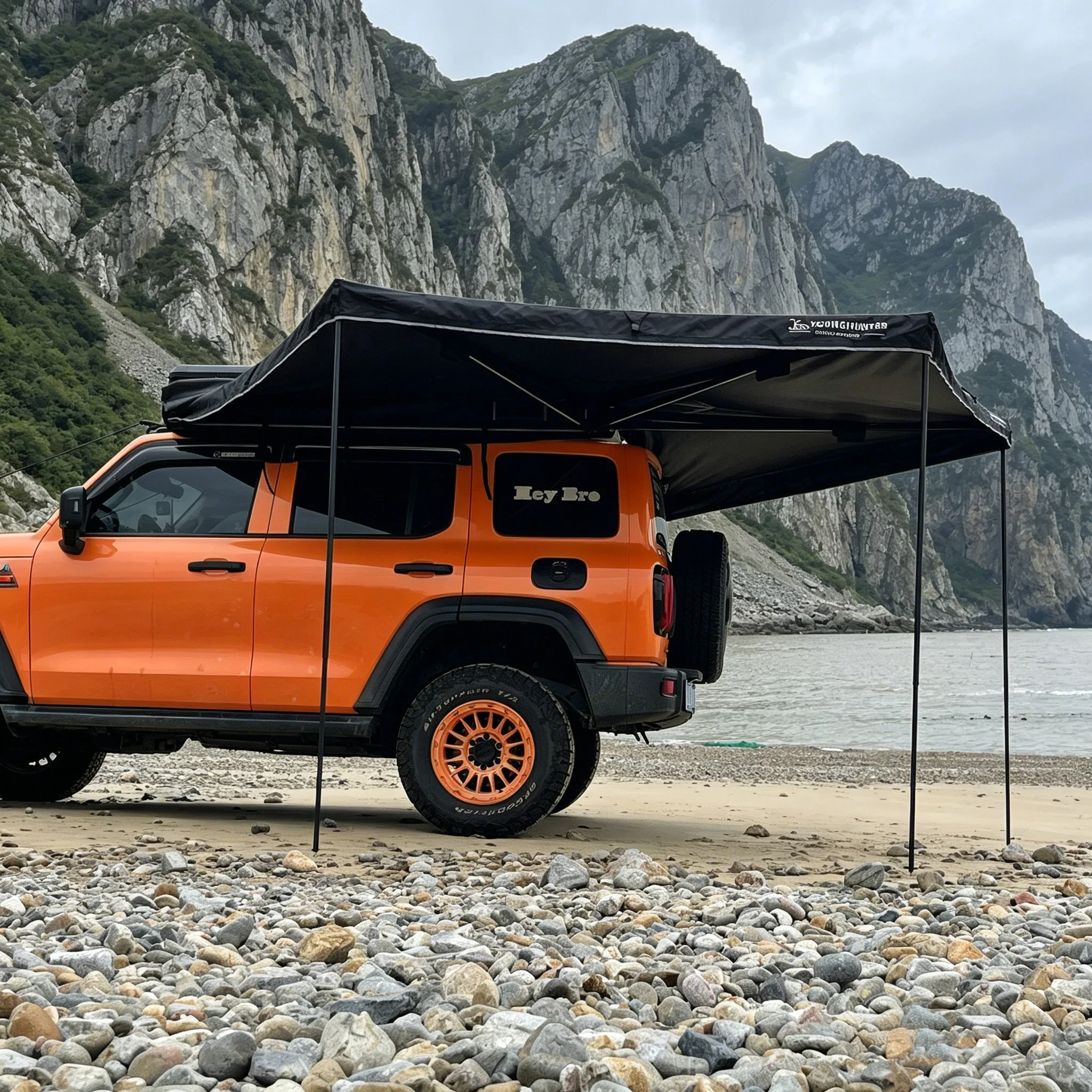 Фото Палатка-тент YOUNGHUNTER 4WD Foxwing 270 градусов с отдельно стоящим вентилятором для автопутешествий и приключений №1