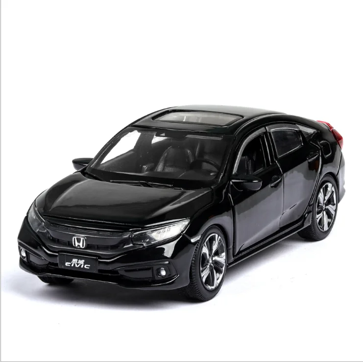 1: 32 Honda Civic Open Door Alloy Children's Toy Simulation Car Model Ornament Birthday Christmas New Year Gift A107