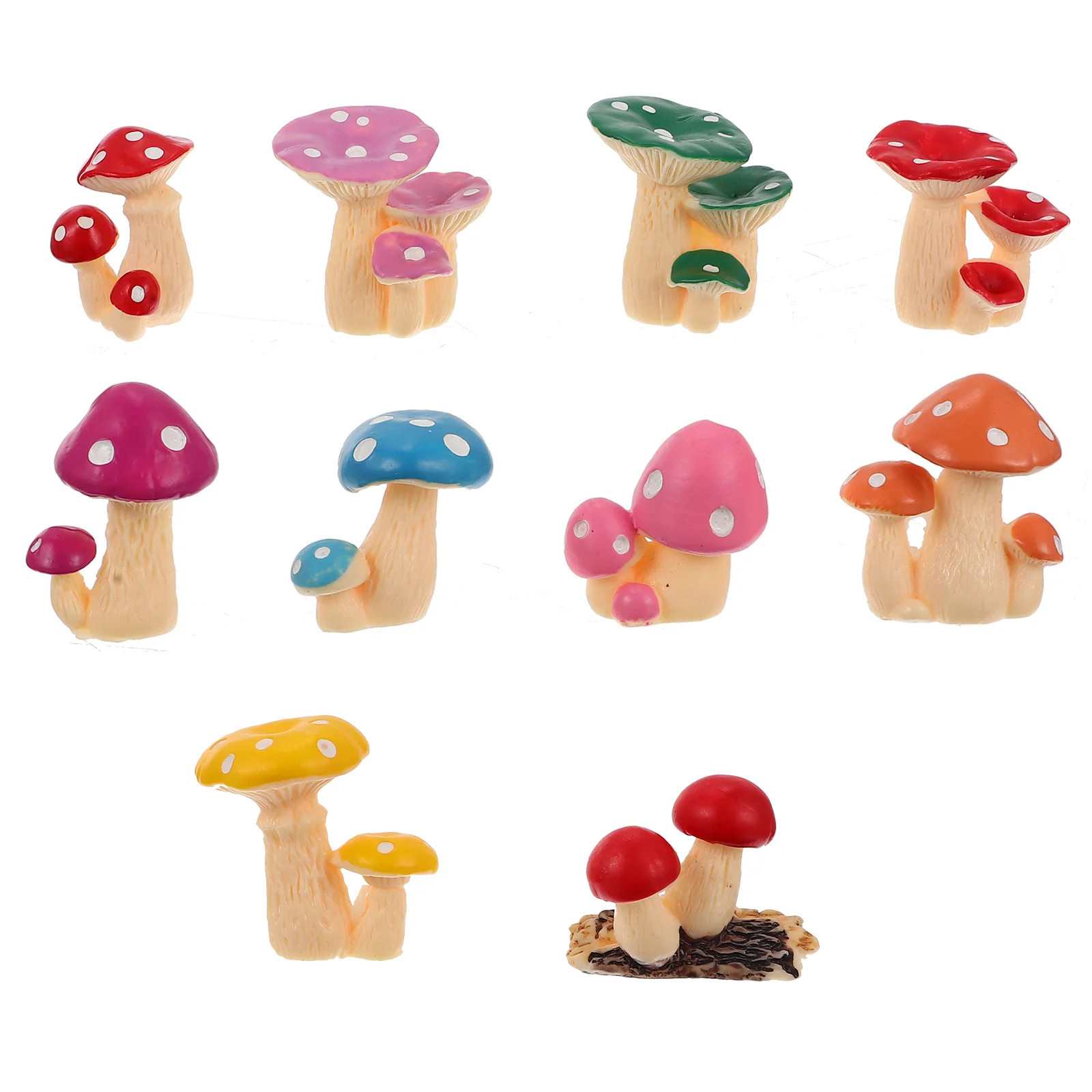 

10 Pcs Cake Toppers Simulated Mushroom Bush Lovely Tiny Fake Mushrooms Artificial Adornment Garden Ornaments Micro Landscape