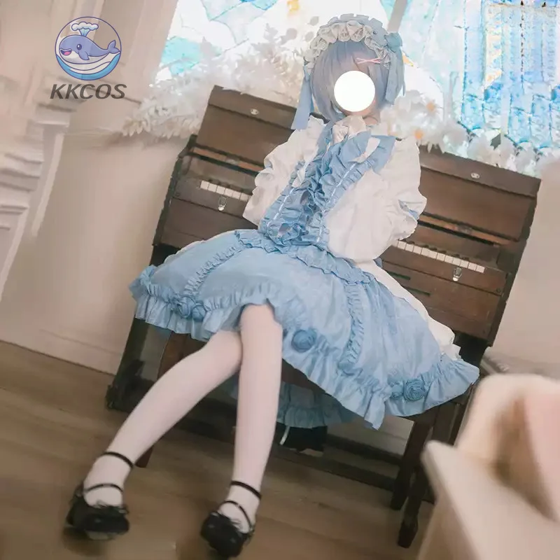 Фото Re:ZERO - Начало жизни в другом мире Rem Косплей Костюм Хэллоуин Карнавал Вечеринка Рождественская игра Ролевая одежда Одежда KKCos №1
