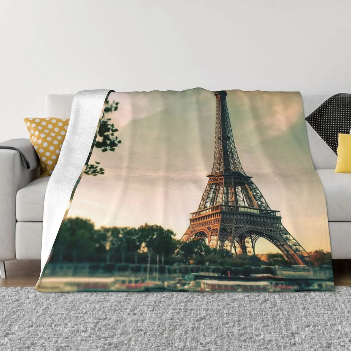 

Парижское мягкое Флисовое одеяло в стиле ретро