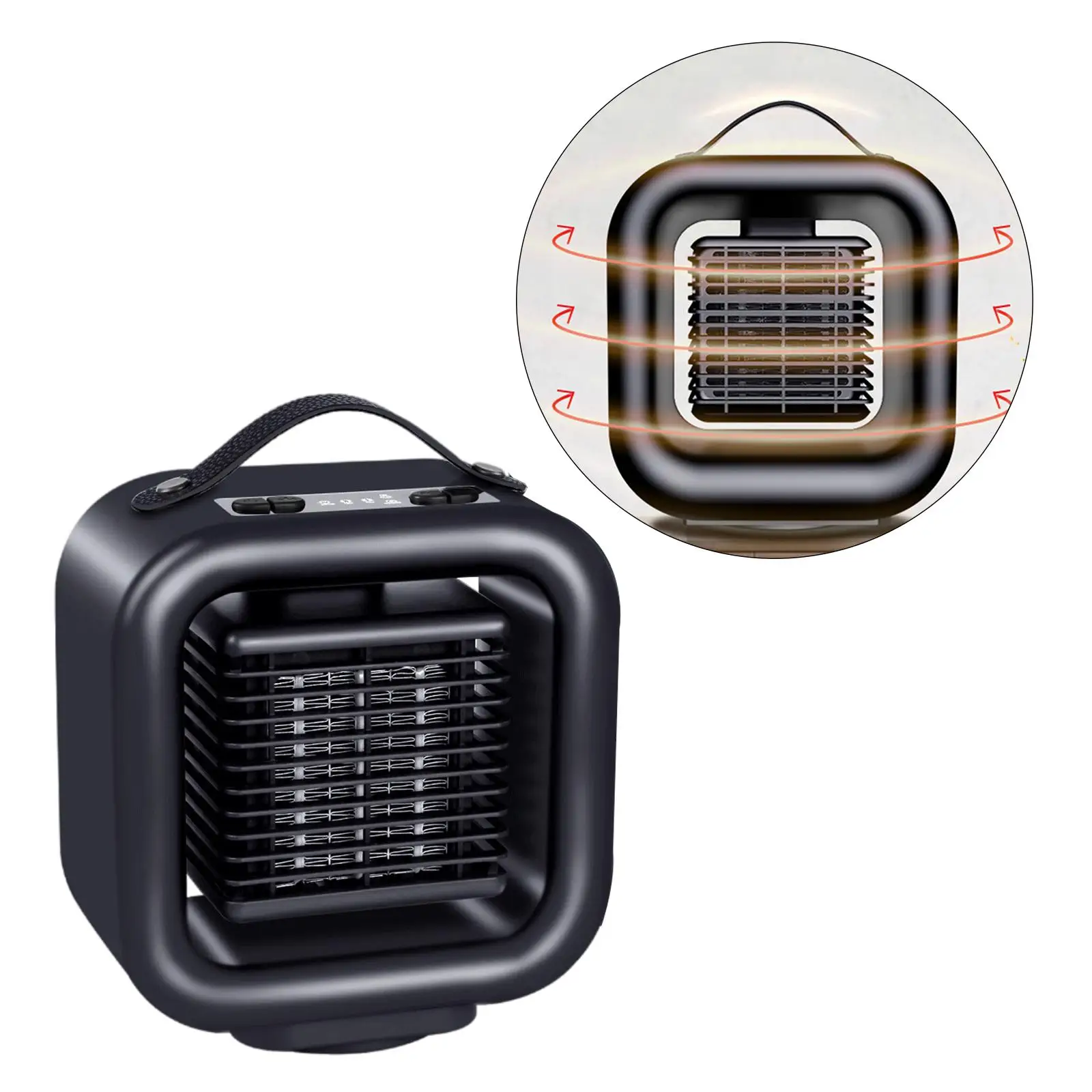 

Mini Portable Electric Heater Fan with 3 Adjustable Thermostat Air Conditioner Hot or Cold Air Space Heater Cooling Fans-JP