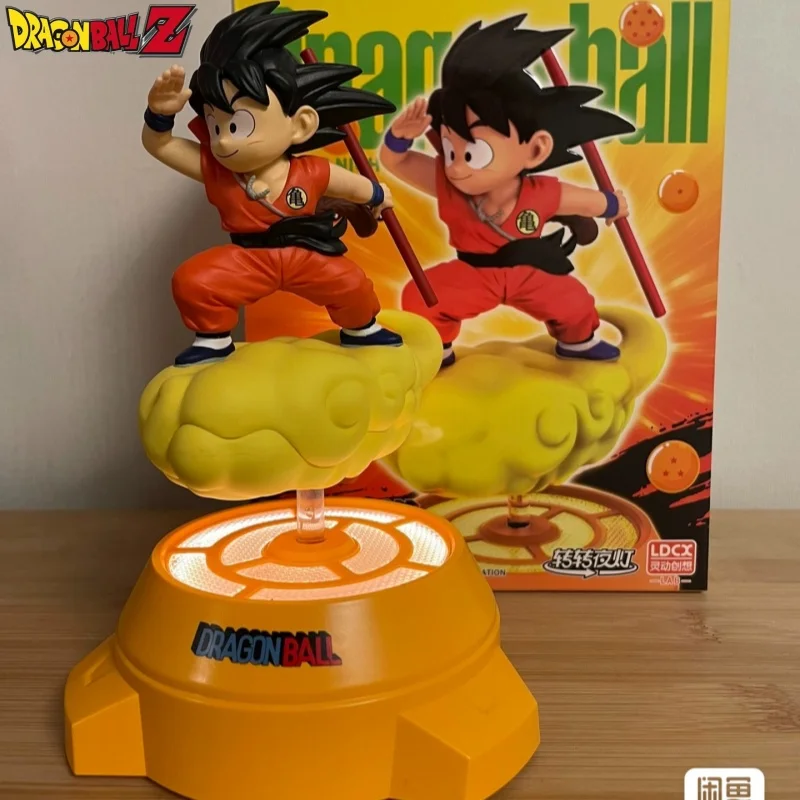 Dragon Ball натуральная аниме-фигурка Гоку вращающийся ночник украшение комнаты