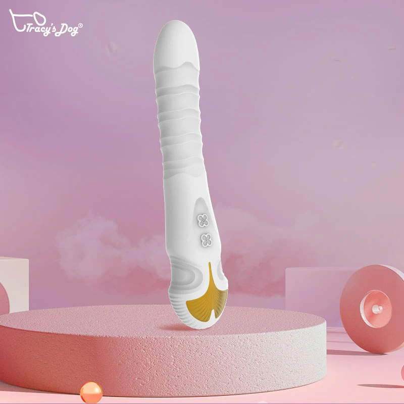 Tracy's Dog White Dildo Vibrators Stimulates G Spot Pulses A
