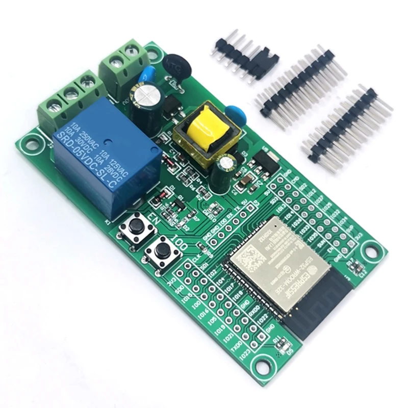 

Макетная плата ESP32, плата переменного тока с Wi-Fi, Bluetooth, BLE, один релейный модуль ESP32, дополнительная макетная плата