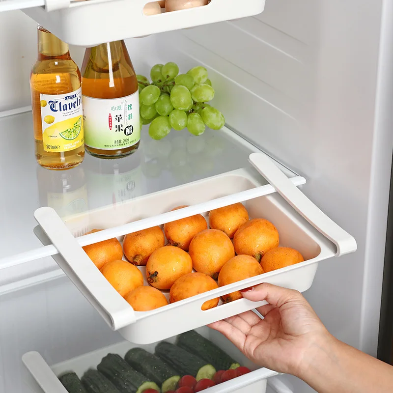 

Refrigerator Fruit Storage Box Kitchen Egg Carton Refrigerator Crisper Multifunctional Hanging Storage Rack Kitchen Supplies