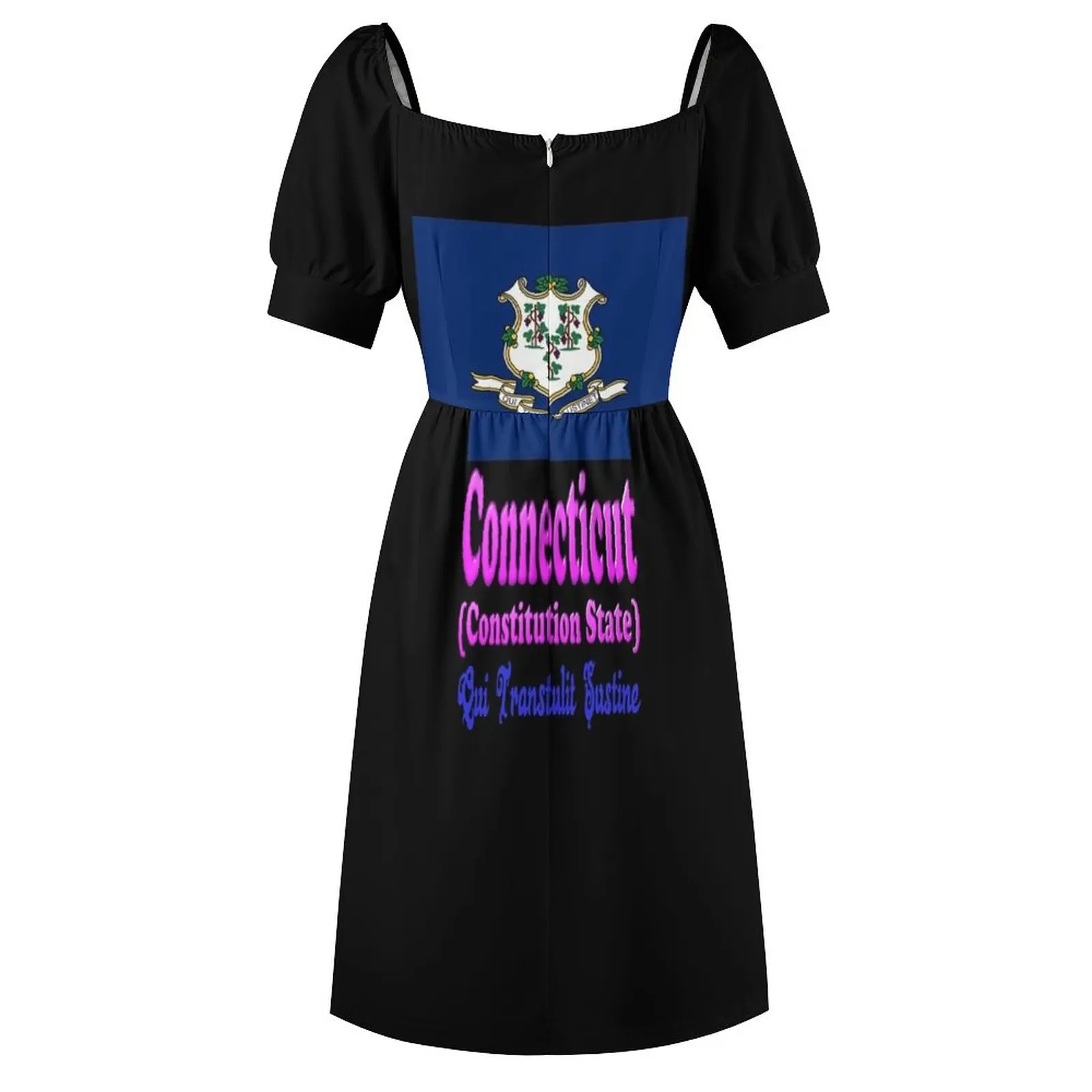 Платье Connecticut Сцветный принт с короткими рукавами Платья для официальных случаев