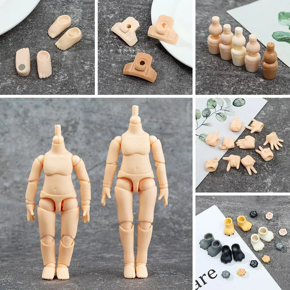 

New 11CM Doll Body Parts YMY Body for BJD Doll for Obitsu11 GSC Hand ob11 1/12BJD Doll Body Moveable Joint Doll Toy Hand Group