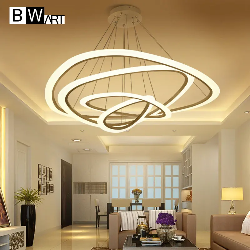 Современный LED-люстра BWART роскошная светодиодная лампа для гостиной большая треугольная подвеска освещения с возможностью регулировки яркости.
