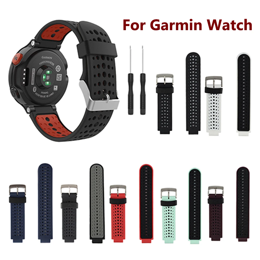 

Ремешок силиконовый для смарт-часов Garmin Forerunner 230/235/235Lite/220/620/735XT