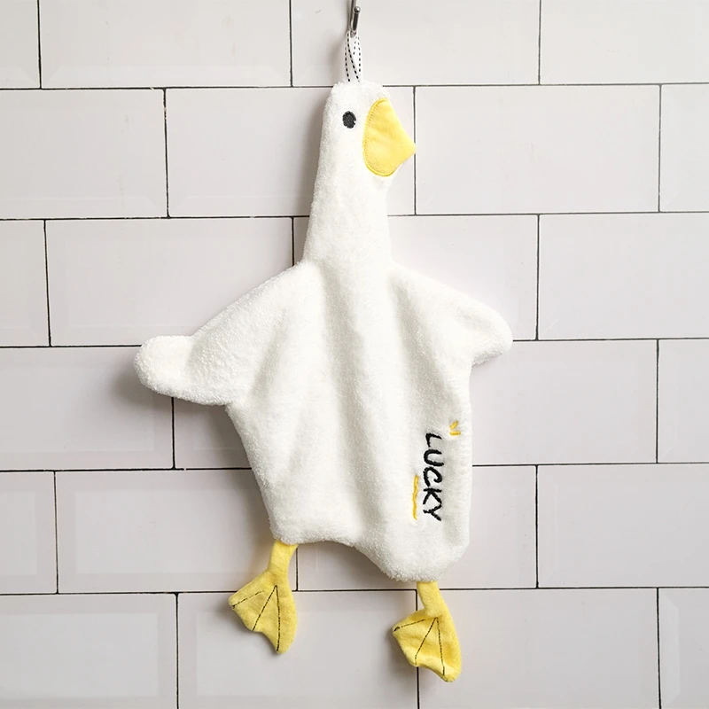 

INS Duck Hand Towels Kitchen Bathroom Quick Dry Soft Absorbent Kids Children Hand Dry Towel Soft Touch Hand-Cleaning Towel