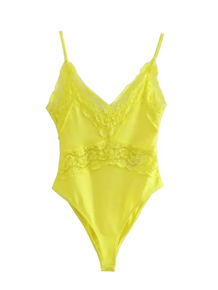 

Женские винтажные комбинезоны с кружевной отделкой, открытой спиной и тонкими бретельками