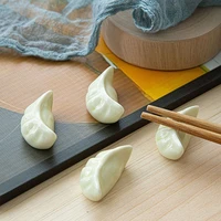 ceramic crafts chopstick rest shelf dumplings shape creative cute personality home chopsticks holder decoration ornaments